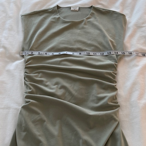Abercrombie & Fitch Short Sleeve Mini Dress Small Sage Green - Picture 9 of 13